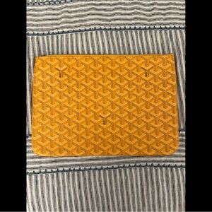 Yellow Goyard Senat MGM Pouch. Brand New